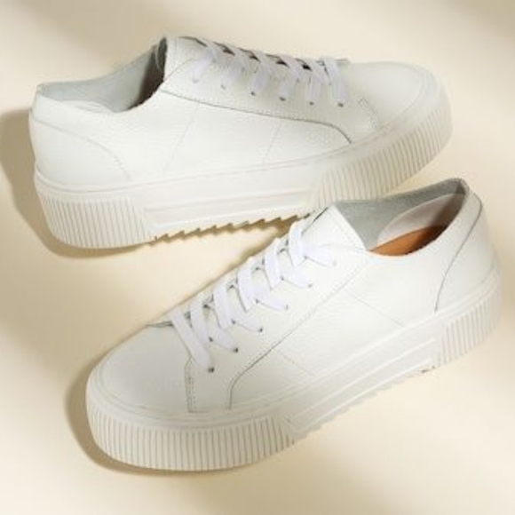 Crown Vintage Shoes - Crown Vintage Mandie White Platform Sneakers